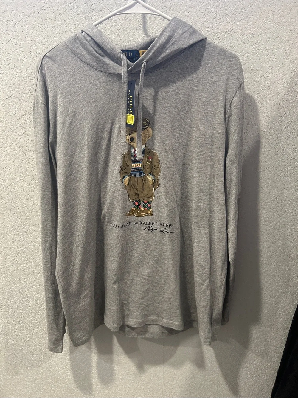 Polo by Ralph Lauren Gray Bear Graphic Hoodie Shirt
